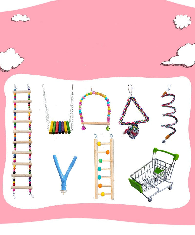 Parrot Bird With Toy Supplies Swing Ring Aerial Ladder Climbing Ladder - Pets Crazy Shops