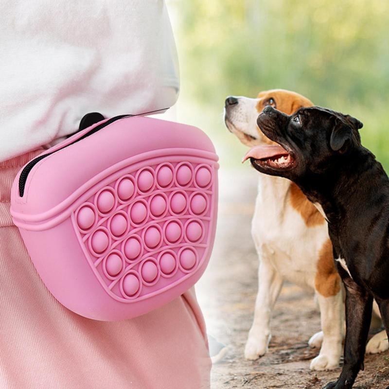 Bag Silicone Feed Dogs Treat Pouch Pet Training Bag Bundle Pocket Waist Pack Pet Portable Dog Training Waist Bag Treat Snack Bait Dogs Soft Washable Outdoor Feed Storage Pouch Food Reward Silica Bags - Pets Crazy Shops
