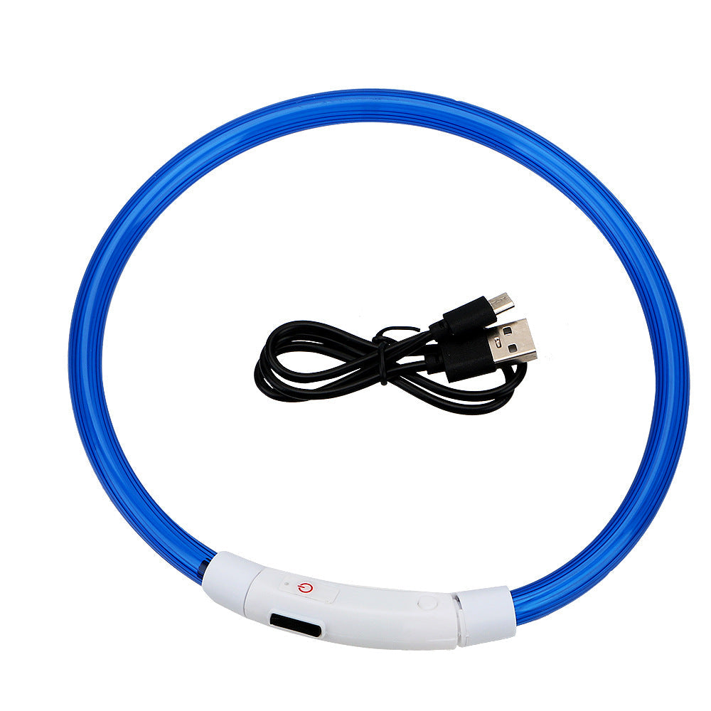 USB Rechargeable Pet Luminous Collar Three Flashing Modes - Pets Crazy Shops