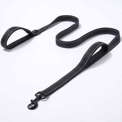 Pet Products Leash Leash Nylon Double Thickened Reflective Dog Leash - Pets Crazy Shops