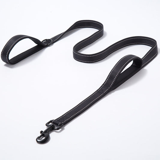 Pet Products Leash Leash Nylon Double Thickened Reflective Dog Leash - Pets Crazy Shops