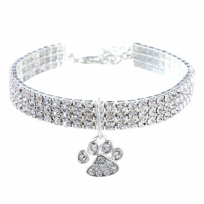New Pet Collar Diamond Mixed Color Dogs And Cats Supplies Elastic Dogs And Cats Necklace Ornament - Pets Crazy Shops