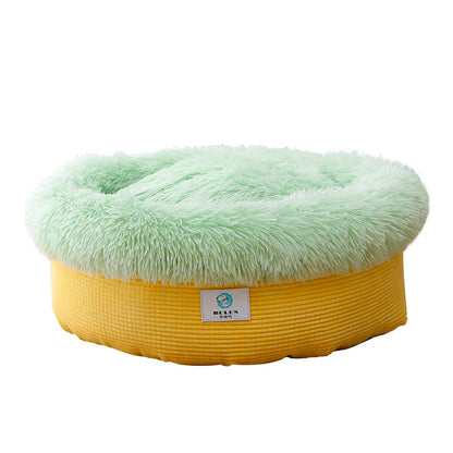 Winter Thick Plush Round Nest Deep Sleep Does Not Collapse - Pets Crazy Shops