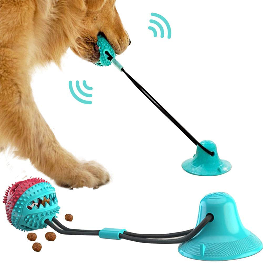 Dog Toys Silicon Suction Cup Tug Interactive Dog Ball Toy For Pet Chew Bite Tooth Cleaning Toothbrush Feeding Pet Supplies - Pets Crazy Shops