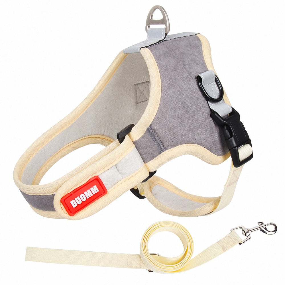Suede Dog Harness Pet Supplies Leash - Pets Crazy Shops