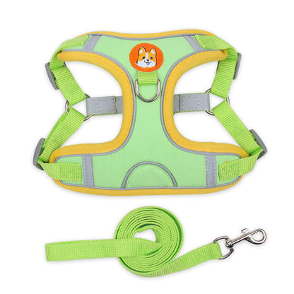 Dog Harness Cat Harness Reflective Dogs Leashs Soft Mesh Chest Strap - Pets Crazy Shops