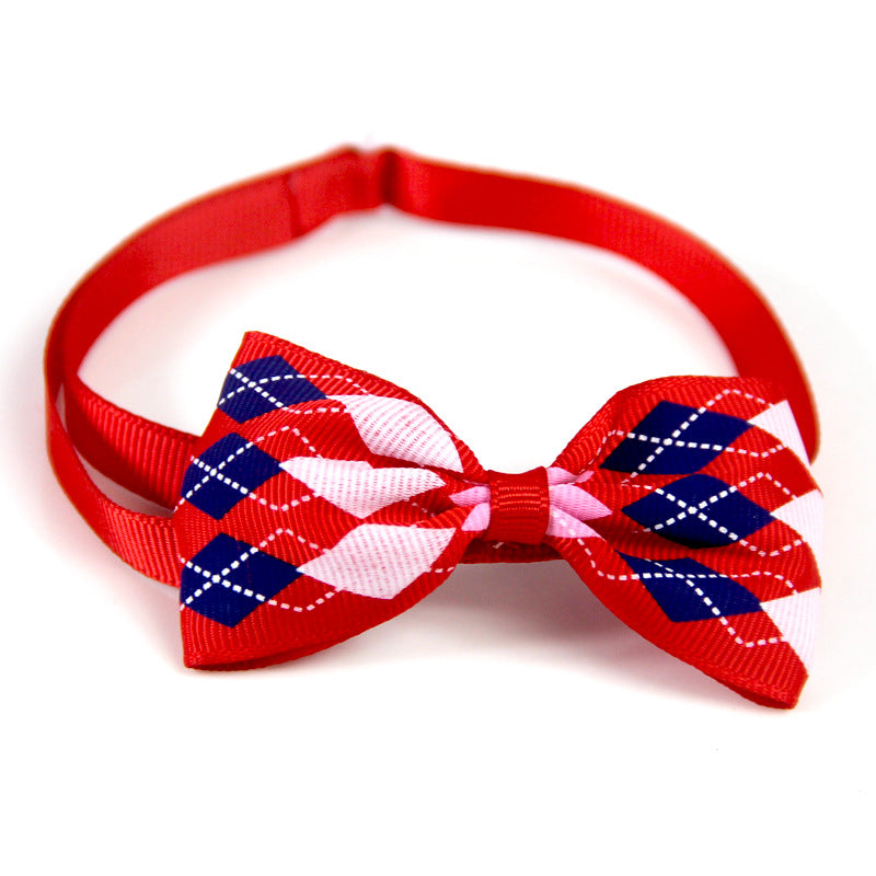 Plaid Pet Tie Cat Dog Scarf Accessories Pet Accessories - Pets Crazy Shops