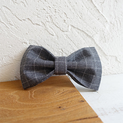 Grey Plaid Pet Products Dog Collar New Fashion Golden Metal Button Dog Collar - Pets Crazy Shops
