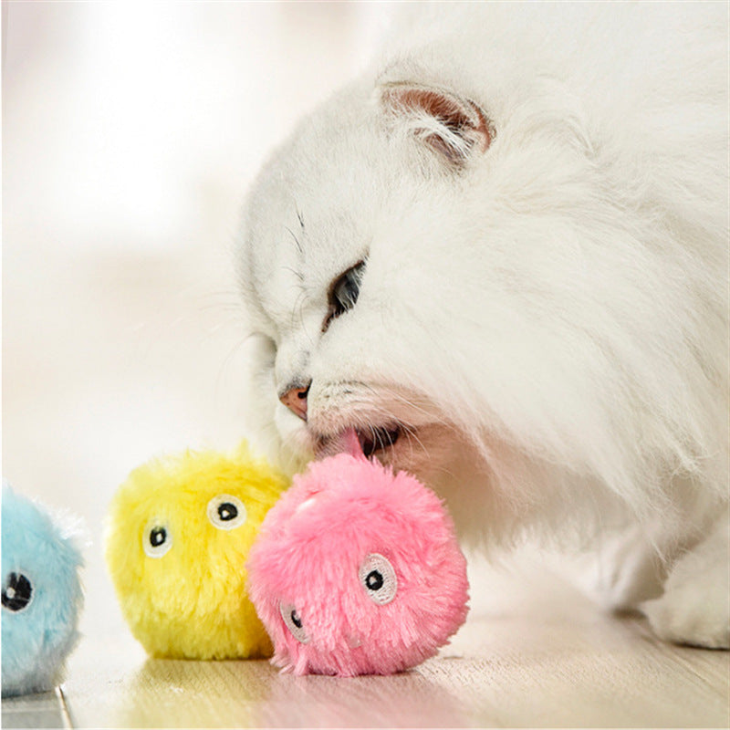 Kitty Calling Ball Toy Light-emitting Cat Teasing Ball Catnip Sound Molar Long Lasting Self-Hi Relieving Stuffy Dog Toy Pet Products - Pets Crazy Shops