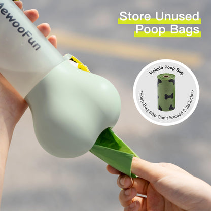 Mewoofun Pet Dog Water Bottle Feeder Bowl 2 in 1 Leak Proof Portable Food Bottle Pets Outdoor Travel Drinking Include Poop Bag - Pets Crazy Shops