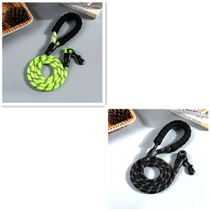 Reflective Nylon Round Rope Dog Leash - Pets Crazy Shops