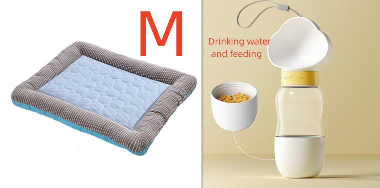 Pet Cooling Pad Bed For Dogs Cats Puppy Kitten Cool Mat Pet Blanket Ice Silk Material Soft For Summer Sleeping  Blue Breathable - Pets Crazy Shops