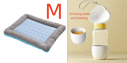 Pet Cooling Pad Bed For Dogs Cats Puppy Kitten Cool Mat Pet Blanket Ice Silk Material Soft For Summer Sleeping  Blue Breathable - Pets Crazy Shops