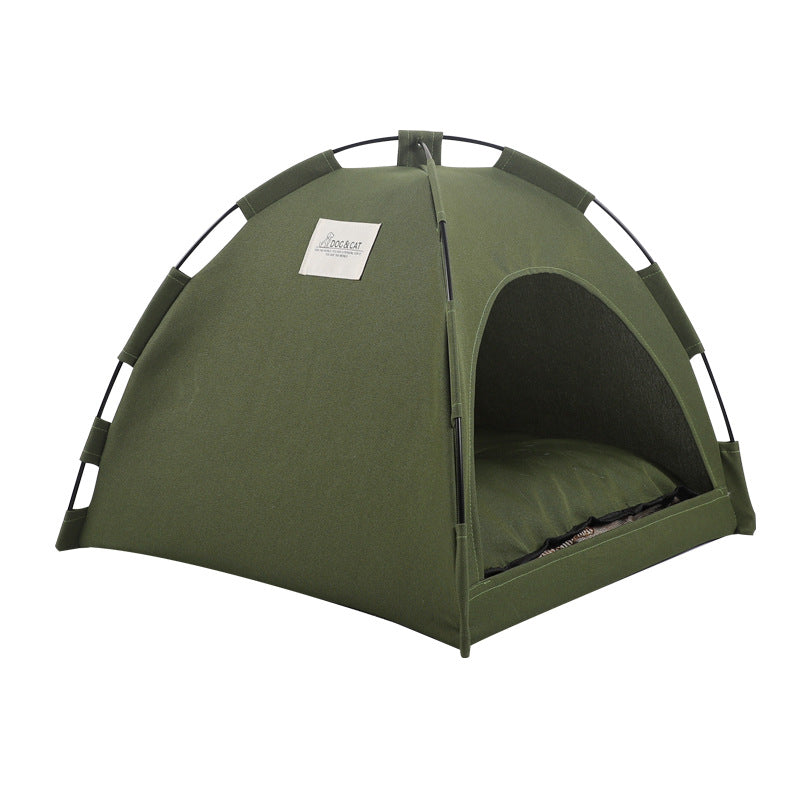 Cat Tent Cooling Mat  Dog House Pet Sofa Camping Dog Bed With Cushion For Dog Kennel Indoor Cat Nest Cat Bed Pets Products - Pets Crazy Shops