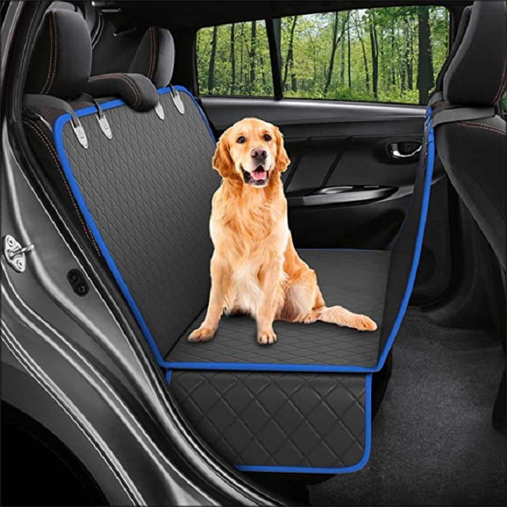 Dog Car Seat Cover View Mesh Pet Carrier Hammock Safety Protector Car Rear Back Seat Mat With Zipper And Pocket For Travel - Pets Crazy Shops