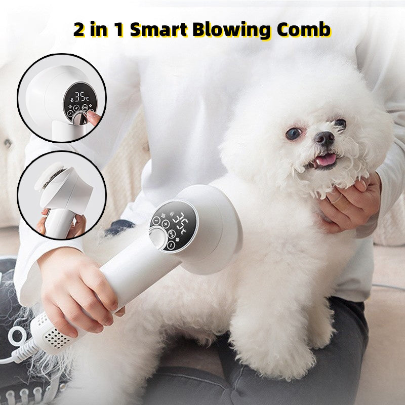 Smart Pet Hair Dryer Dog Golden Retriever Cat Grooming Hairdressing Blow & Comb Silent No Harm Pet Cleaning Supplies Pet Products - Pets Crazy Shops