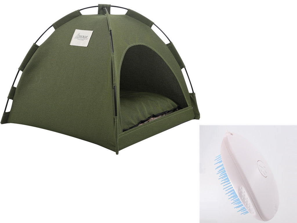 Cat Tent Cooling Mat  Dog House Pet Sofa Camping Dog Bed With Cushion For Dog Kennel Indoor Cat Nest Cat Bed Pets Products - Pets Crazy Shops