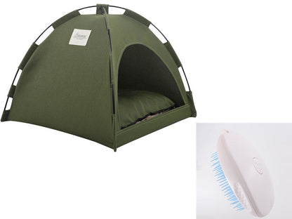 Cat Tent Cooling Mat  Dog House Pet Sofa Camping Dog Bed With Cushion For Dog Kennel Indoor Cat Nest Cat Bed Pets Products - Pets Crazy Shops