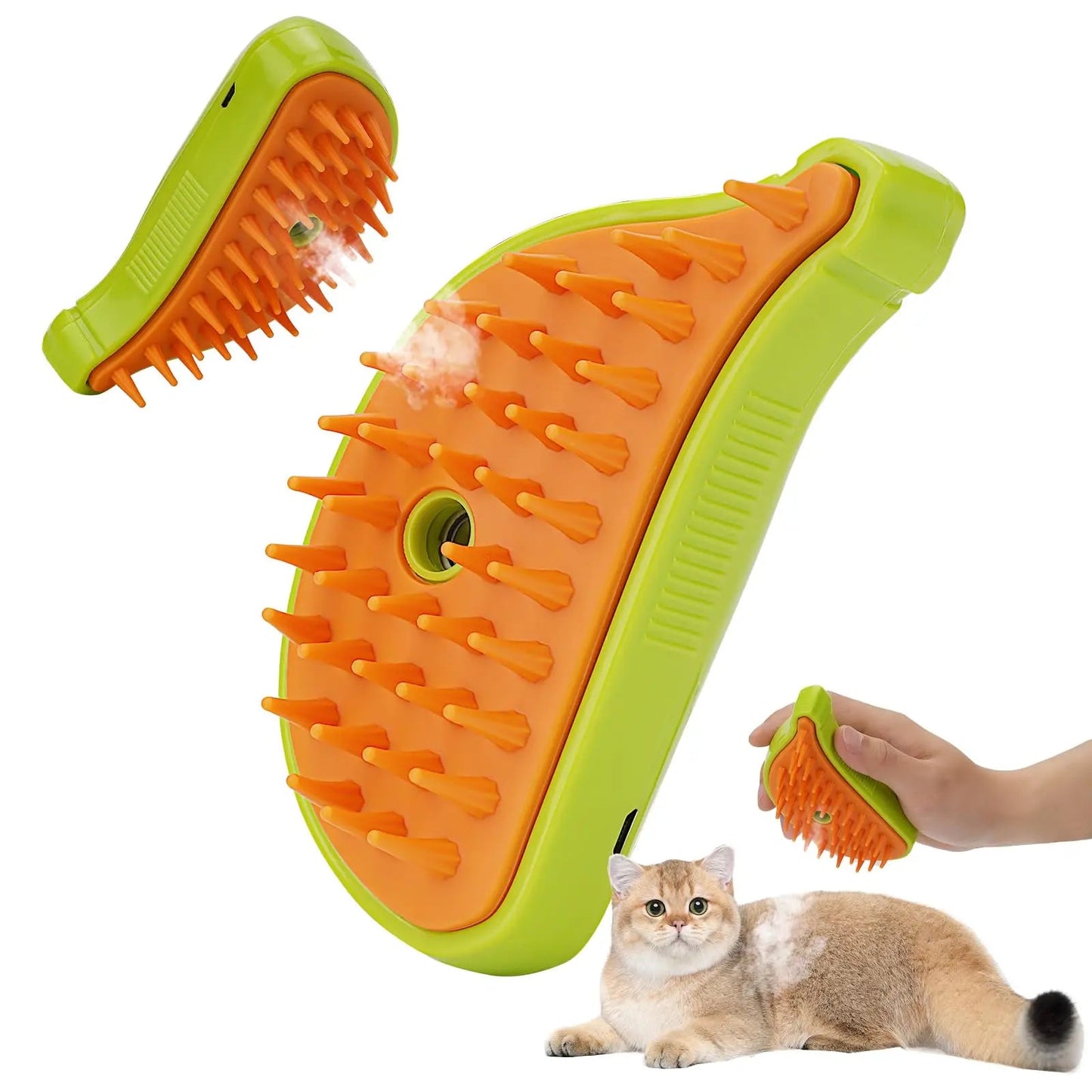 3 In 1 Pet Steam Brush Cat Dog Cleaning Steamy Spray Massage Beauty Comb Hair Removal Grooming Supplies Pets Accessories - Pets Crazy Shops