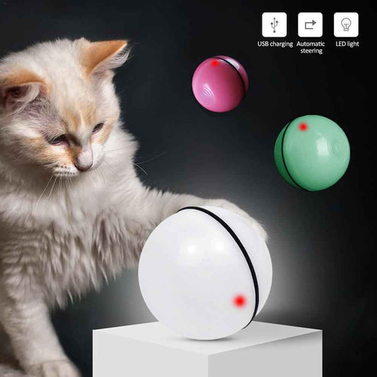 LED Laser Electronic Rolling Pet Funny Cat Toy Ball  -  - Pets Crazy Shops -