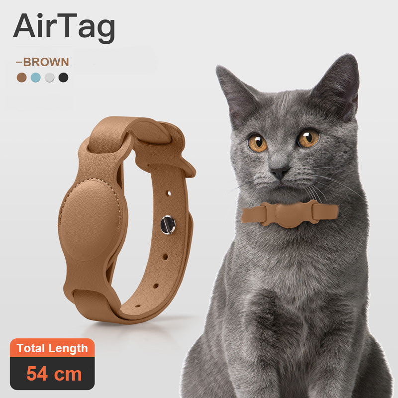 Anti-lost Device Cat And Dog Pet Collar Chain Leather Case - Pets Crazy Shops