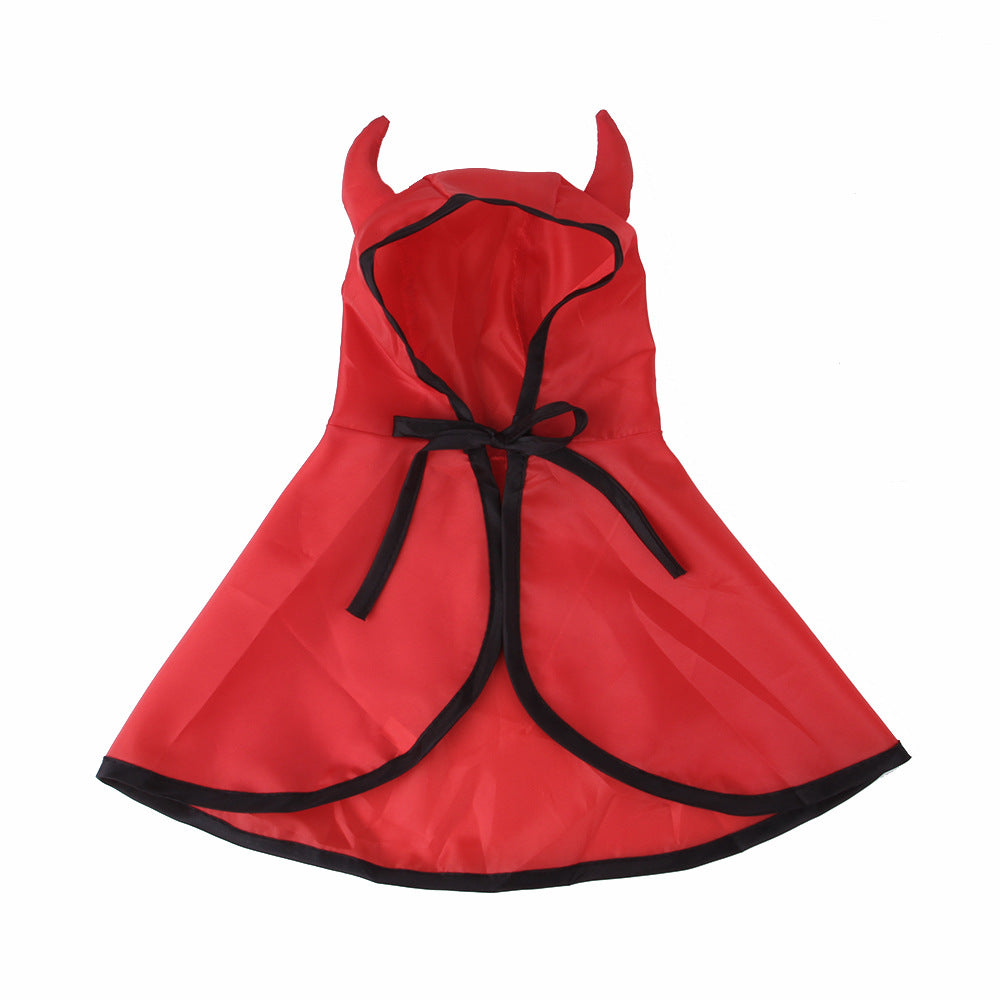 Halloween Pet Dog Cat Horn Cloak Cape - Pets Crazy Shops