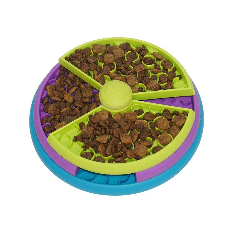 Slow Food Bowl Anti Choking Cat Bowl Dog Basin Puzzle Feeder Healthy Pet Rotating Game Board Pet Products - Pets Crazy Shops