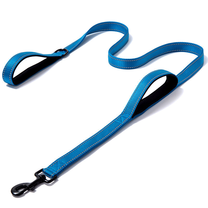 Pet Products Leash Leash Nylon Double Thickened Reflective Dog Leash - Pets Crazy Shops